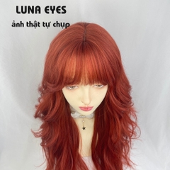 [JG161] Tóc Giả Xoăn Dài Layer Màu Đỏ