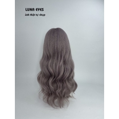 [JG126] Tóc Giả Xoăn Dài Màu Xám Tím