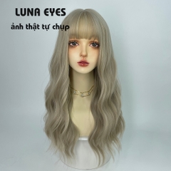 [TS333] Tóc Giả Xoăn Dài Màu Be Xám