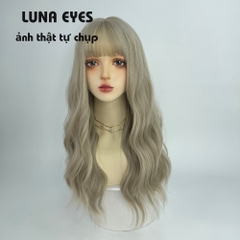 [TS333] Tóc Giả Xoăn Dài Màu Be Xám