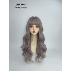 [JG126] Tóc Giả Xoăn Dài Màu Xám Tím