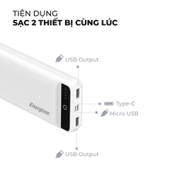 Sạc dự phòng Energizer 20,000mAh /3.7V - UE20009