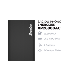 Sạc dự phòng Energizer 26,800mAh /3.7V - XP26800AC