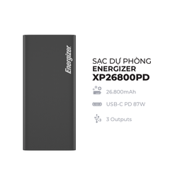 Sạc dự phòng Energizer 26,800mAh /3.7V - XP26800PD