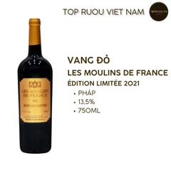 Vang Đỏ Les Moulins de France ( Tem Vàng)  750ml - 13% - Pháp
