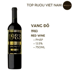 Rượu Vang Đỏ 1983 Bordouxe - Cabernet Sauvignon & Merlot - Pháp - 13.5% - 750ml
