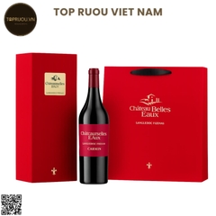 Hộp Qùa Tết  Chateau Belles Eaux Languedoc Pezenas Carmin 2022 - Pháp - Syrah - 750ml