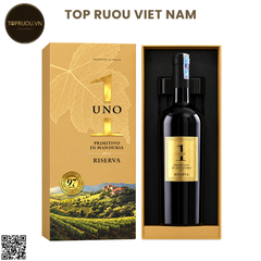 Hộp Quà Rượu Vang Đỏ Uno 1 Primitivo di Manduria Riserva - Ý - Primitivo - 14,5% - 750ml