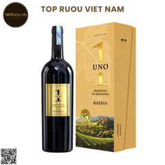 Hộp Quà Rượu Vang Đỏ Uno 1 Primitivo di Manduria Riserva - Ý - Primitivo - 14,5% - 750ml