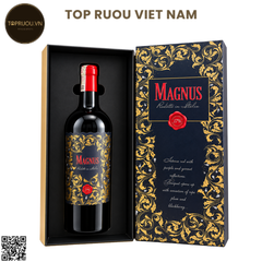 Hộp Quà Rượu Vang Đỏ Magnus - Ý - Primitivo, Negroamaro - 17% - 750ml