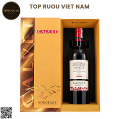 Hộp Quà Rượu Vang Đỏ Calvet Bordeaux (Kèm Túi Hãng) - Pháp - Merlot, Cabernet Sauvignon - 14.5% - 750ml