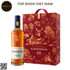 Hộp Quà Whisky Glenfiddich 18 Single Malt F27 (Kèm Túi Hãng) - 700ml - 40% - Scotland