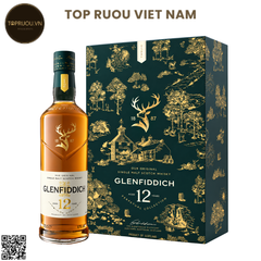 Hộp Quà Whisky Glenfiddich 12 Single Malt F27 (Kèm Túi Hãng) - 700ml - 40% - Scotland