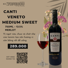 Vang Canti Merlot Veneto Medium Sweet 750ml - Italia - 11.5%
