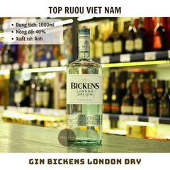 Gin Bickens London Dry - 1000ml - 40% - Anh