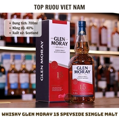 Whisky Glen Moray 15 Speyside Single Malt - 700ml - 40% - Scotland