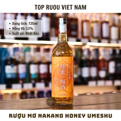 Rượu Mơ Nakano Honey Umeshu (Mật Ong) 720ml - 12% - Nhật Bản