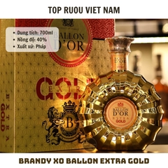Brandy XO Ballon Extra Gold - 700ml - 40% - Pháp (Không Hộp - Không Ly)