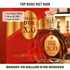 Brandy XO Ballon D'or Reserva - 700ml - 40% - Pháp (Không Hộp - Không Ly)
