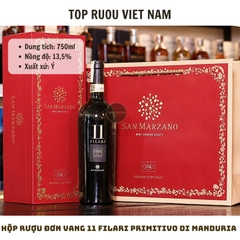 Hộp Quà Rượu Vang Đỏ 11 Filari Primitivo di Manduria - Ý - Primitivo - 13.5% - 750ml