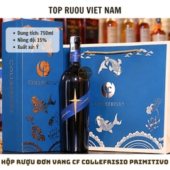 Hộp Quà Rượu Vang Đỏ CF Collefrisio (Kèm Túi Hãng) - Ý - Primitivo - 15% - 750ml