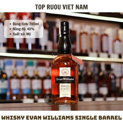 Whisky Evan Williams Single Barrel Bourbon - 700ml - 40% - Mỹ