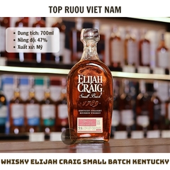 Whisky Elijah Craig Small Batch Kentucky Straight Bourbon - 700ml - 47% - Mỹ