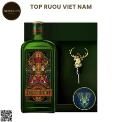 Jagermeister Thần Hươu + Hộp + Kèm Đầu Hươu Inox Xịn + Túi 700ml  - 35% - Đức