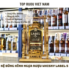 Kệ Đứng Hình Ngựa Rượu Whisky Label 5 - 2000ml - 40% - Scotland