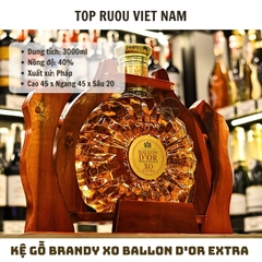 Kệ Gỗ Brandy XO Ballon D'or Extra - 3000ml - 40% - Pháp