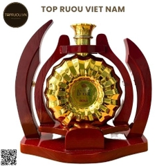 Kệ Rượu Gỗ Brandy XO Ballon D'or Gold - 700ml - 40% - Pháp
