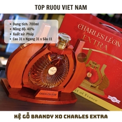 Kệ Gỗ Brandy XO Charles Extra - 700ml - 40% - Pháp