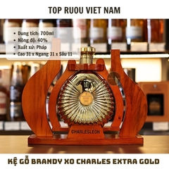 Kệ Gỗ Brandy XO Charles Extra Gold - 700ml - 40% - Pháp