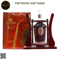 Kệ Rượu Gỗ Brandy XO King Of Diamond - 2000ml - 40% - Pháp