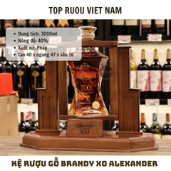 Kệ Rượu Gỗ Brandy XO Alexander - 2000ml - 40% - Pháp