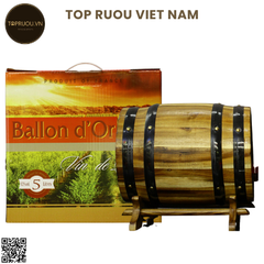 Kệ Gỗ Vang trống Ballon D'or  3000ml- 13,5% - Pháp