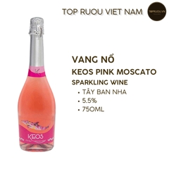 Vang Nổ Keos Pink Moscato Sparkling Wine - 750ml - 5,5% - Tây Ban Nha (NGỌT)