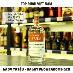 Gin Lady Trieu - Dalat Flowerbomb - 700ml - 45% - Việt Nam