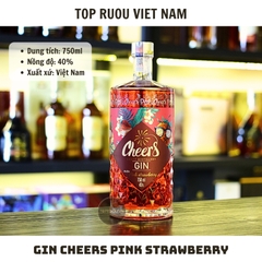 Gin Cheers Pink Strawberry  750ml - 40% - Việt Nam