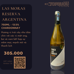 Vang Trắng Las Moras Chardonnay Reserva 750ml - Argentina - 13%