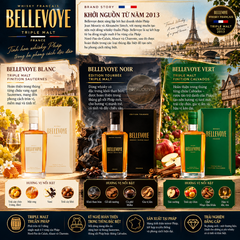 Whisky Bellevoye Finition Sauternes (Tem Trắng) - 700ml - 40% - Pháp