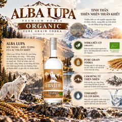 Vodka Alba Lupa Organic - 1000ml - 40% - Tây Ban Nha