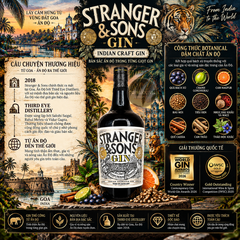 Gin Stranger & Sons - 700ml - 42,8% - Ấn Độ