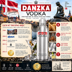 Vodka Danzka - 700ml - 40% - Đan Mạch