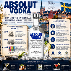 Vodka Absolut (Truyền Thống) - 700ml - 40% - Thụy Điển