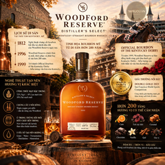 Whisky Woodford Reserve Kentucky Straight Bourbon - 700ml - 43,2% - Mỹ