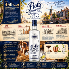 Vodka Bols Premium - 1000ml - 40% - Hà Lan
