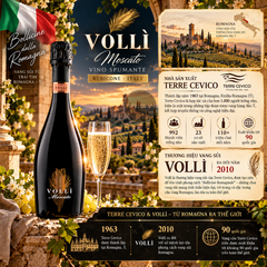 Vang Nổ Volli Moscato Vino Spumante - Ý - Moscato (Muscat) - 10% - 750ml