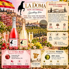 Vang Nổ Không Cồn La Doma White Sparkling 750ml - 0% - Tây Ban Nha