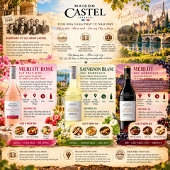 Vang Đỏ Maison Castel Merlot Bordeaux - Pháp - Merlot - 13,5% - 750ml